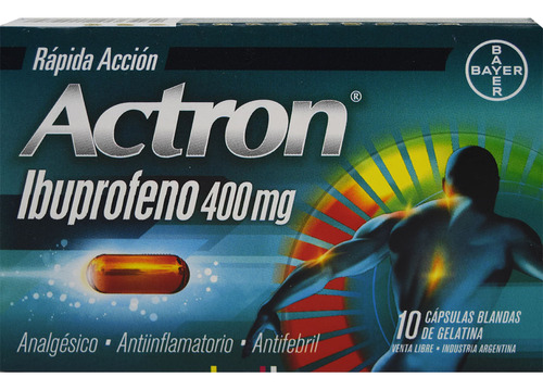 Actron Ibuprofeno 400 Mg X 10 Cápsulas Blandas
