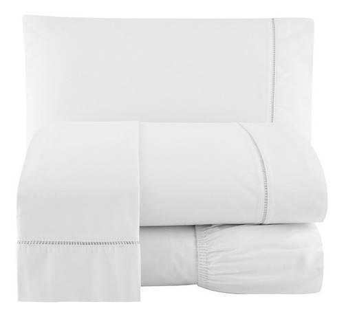 Jogo De Lençol Cama Queen 4 Peças 600 Fios Egípcios De Luxo Cor Branco Desenho Do Tecido Liso