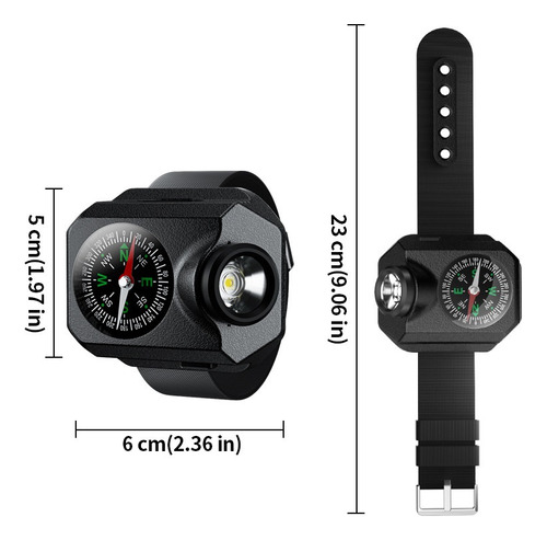 Luzes De Pulso Ao Ar Livre Expedition Compass Watch