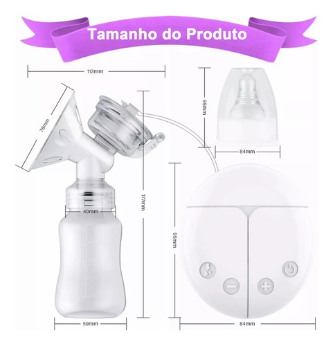 Bomba De Tirar Leite Matemo Eletrice Extratora Portatil 2pc