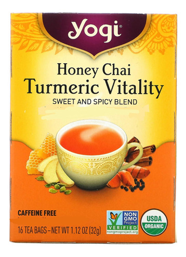 Yogi Tea - Caja De Té Chai Honey Turmeric, 16 Sobres