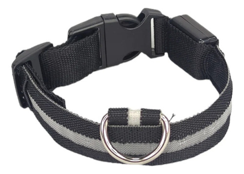 Collar Para Perro Gato Con Hebilla Luz Led Batería