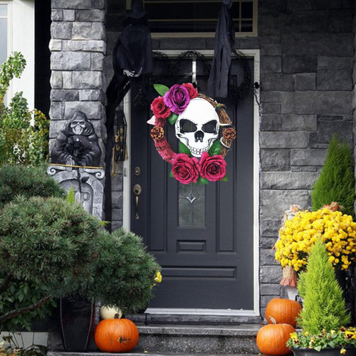 2 Coronas De Calaveras De Halloween Para Colgar En ,