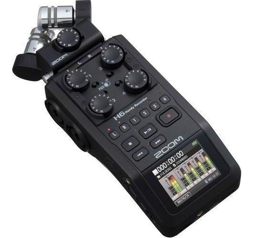 Zoom H6 Grabadora De Audio Profesional Portátil De 6 Pistas Color Negro