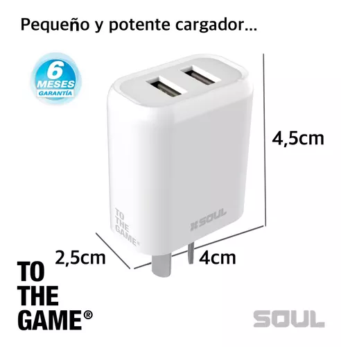 Cargador Celular Rapido Soul One Charge 2.4 +cable Micro Usb