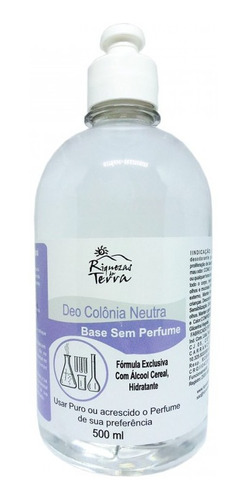 Deo Colônia Base Neutra Natural Sem Perfume Riquezas Terra