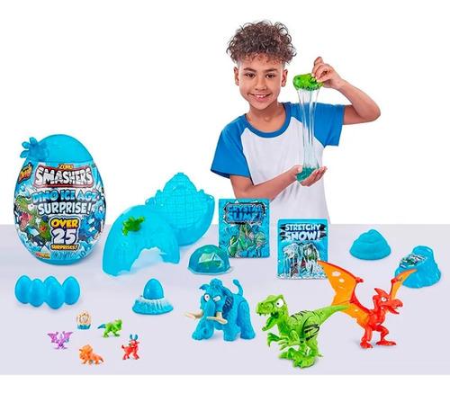 Smashers Dino Ice Age Huevo Dinosaurio 25 Sorpresas 74550