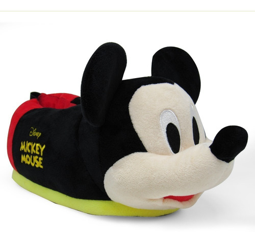 Pantufa 3d Mickey Mouse Pelúcia - Solado Borracha - Disney