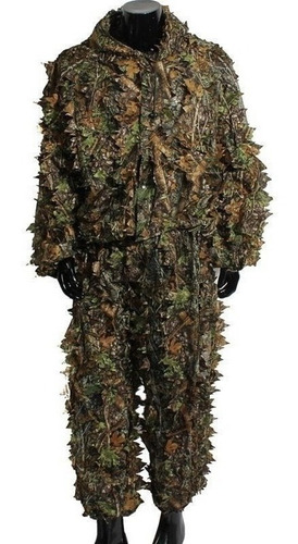 Imagem 1 de 7 de Roupa Ghillie Camuflada Airsoft Paintball 3d Mato Com Capuz