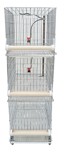 Conjunto Com 3 Baterias Gaiolas Para Perdiz Chukar Chucar