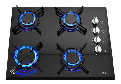 Cooktop A Gás 4 Queimadores Cook Chef Preto Bivolt Philco Preto