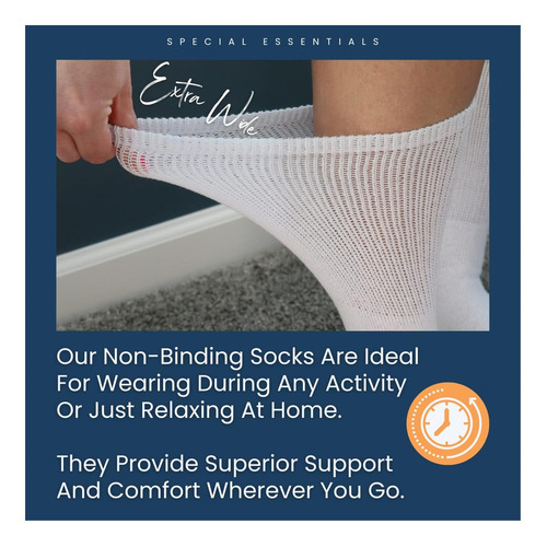 Essentials Especiales 12 Pares Calcetines Diabéticos De Para