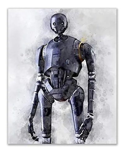Jgo 6 Fotos Acuarela Decoración R2d2 C3po Bb8 K-2so Bb-9e