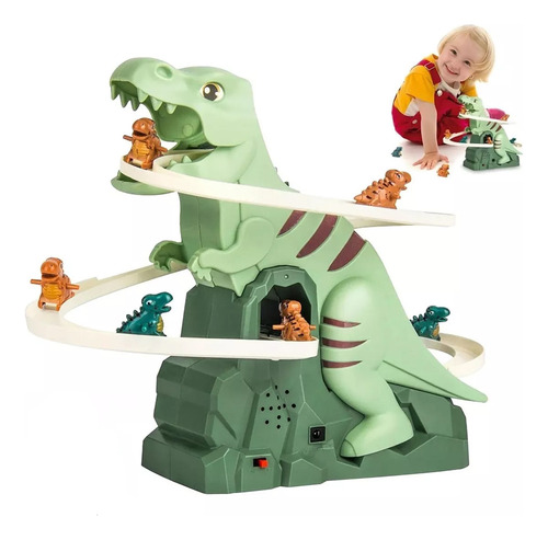 Juego De Pista De Dinosaurios Eléctricos