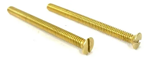 Viti A Testa Tonda In Ottone 10-32 X 2 Pollici - Lotto Da 25 Pezzi - Fessurate