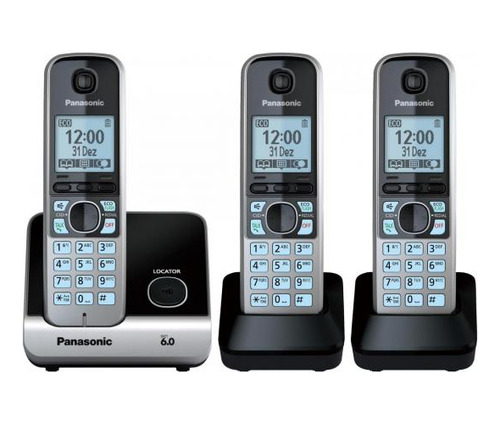 Telefone Sem Fio Com 2 Ramais Panasonic Kx-tg6713lbb