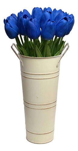 Flor Artificial Tulipan Azul Decoracion Jarron Para Hogar 20