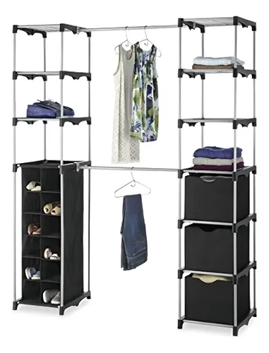 Armoire De Rangement Utilitaire Luxe Whitmor Avec Housse Grise – Montage Facile Sans Outils