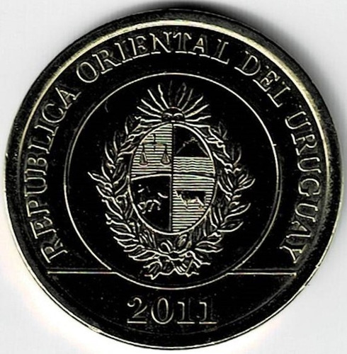 Moneda  De  Uruguay  2  Pesos  2011  Sin  Circular  Oferta