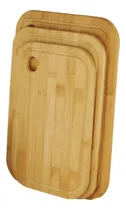 Comprar Set X 3 Tablas Cocina Picar Cortar Servir De Madera Bambu