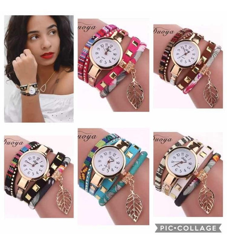 Reloj Pulsera Mujer Hippie Chic + Caja