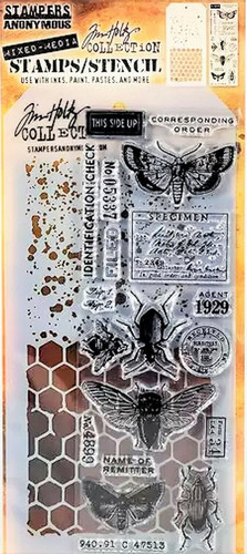 Stamper's Anonymous Tim Holtz Honeycomb Insects Conjunto