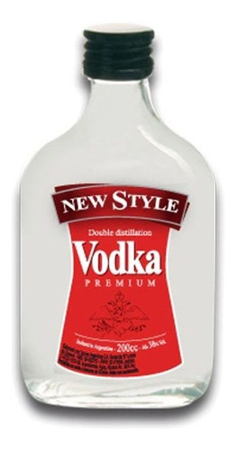 Pack X 6 Unid. Vodka  Petaca 200 Cc New Style Petacas