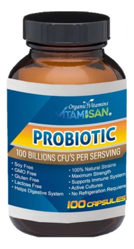 Probiotico 100 Billones + Enzimas + Prebioticos X 100 Caps