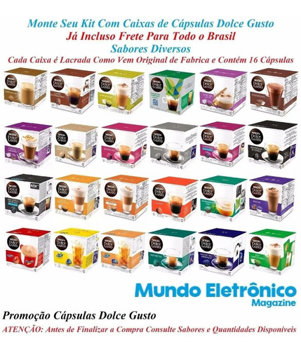 Capsulas Nescafé Dolce Gusto Kit 4 Caixas Sabores Diversos | Frete grátis