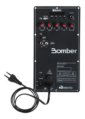 Amplificador Bomber Ac Bluetooth 150w 4 Ohms 110/240v