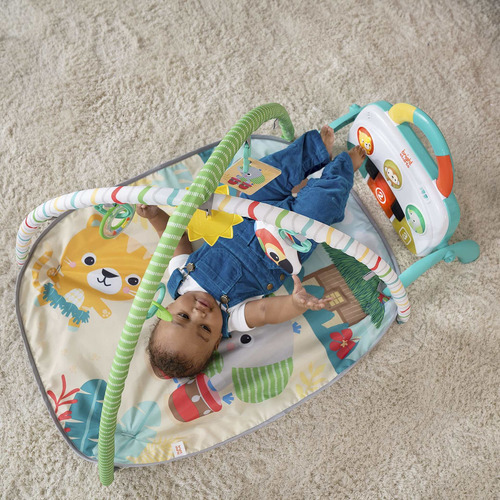 Ranurado 4 En 1 Kicks Piano Gym, Tummy Time Mat Activ...