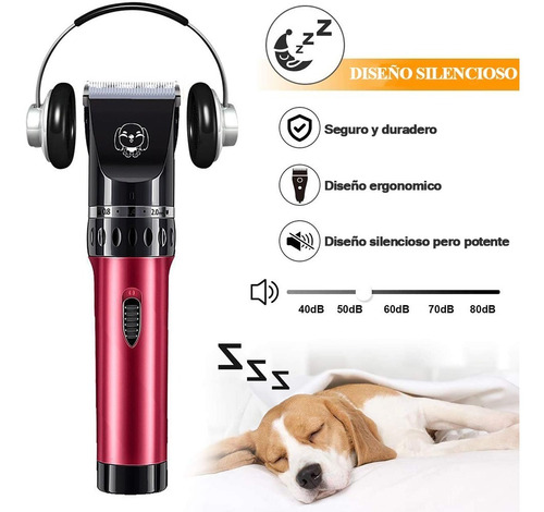 Kit De Maquina Cortadora Pelo Mascotas Usb Recargable.