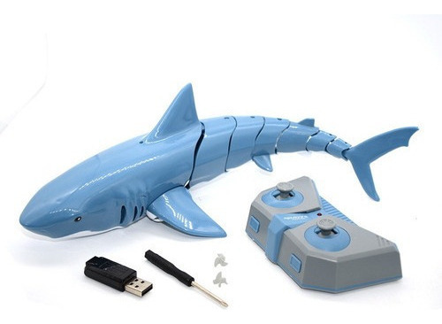 Juguete Impermeable Con Control Remoto Tiburón Con Luz