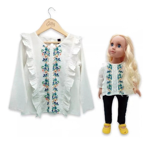 Imagen 3 de 3 de Bff Blusa Se Sabia Be Wise Conjunto Nena Muñeca Ropa Wg