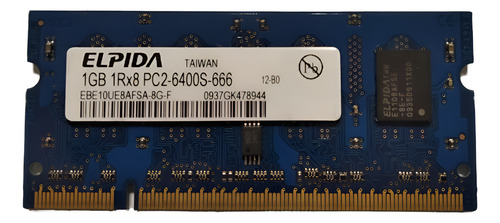 Memoria Ram Notebook Elpida Ddr2 1gb 666mhz 6400s Sodimm (Usado)