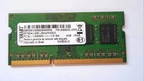 Imagem 1 de 1 de Memória Ram Ddr3 4gb Notebook
