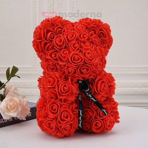 Imagen 5 de 8 de Oso De Rosas Osito Rose Teddy En Caja De Presentación Muymo®