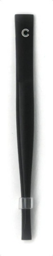 Pinza De Depilar Negro Mate 8,5cm Punta Recta Basicare X1