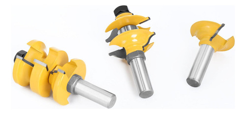 * Fresa De Carpintería De 3 Piezas, Fresa De Mango De 12 Mm