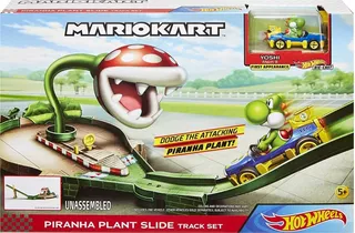 Pista Hot Wheels Mario Kart Planta Piraña Original Mattel