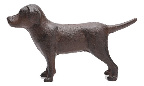 Estatua De Perro Hierro Fundido Jardín Escritorio Labrador D