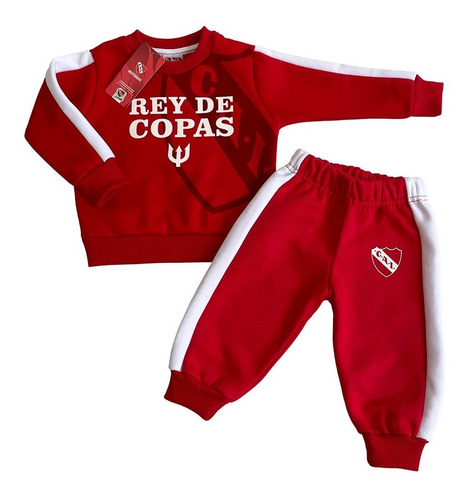 Imagen 1 de 8 de Conjunto Buzo Y Pantalón De Bebé Independiente Oficial