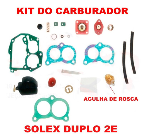 Kit Reparo Carburador Solex Duplo 2e Gol/parat/santana/monza