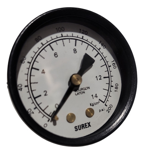 Manómetro Carát 2 Conex. Post. De 1/8 Rango De 0 A 200 Psi