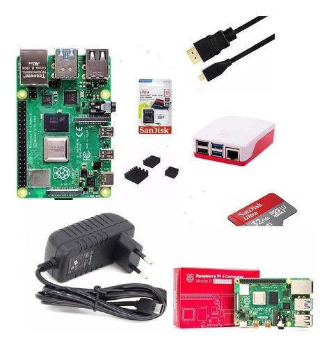 2 Raspberry Modelo B 02 Case 02 Fonte 02 Sd 02 Hdmi