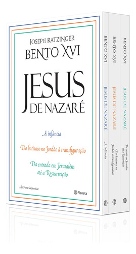 Box Coletânea Jesus de Nazaré: Da entrada em Jerusalém até a Ressureição/Do batismo no Jordão à transfiguração/ A infância, de Ratzinger, Joseph. Editora Planeta do Brasil Ltda., capa mole em português, 2020