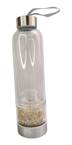 Botella Con Cristales Citrino Hekate Vidrio