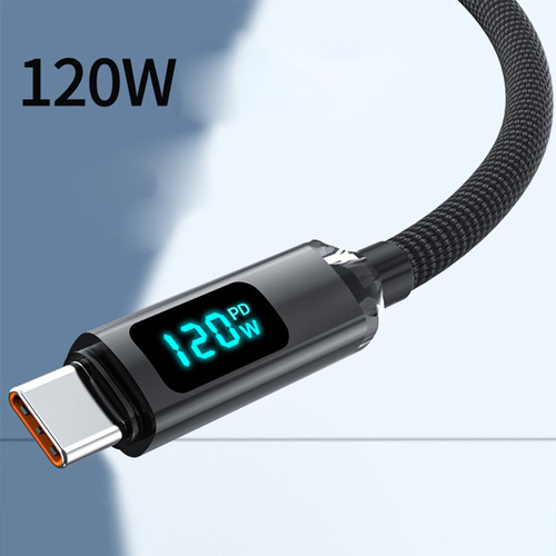 ~ Cabo De Carregamento Rápido Tipo C - Display Digital Led