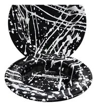 Comprar Juego Plato Playo 28 Cms Y Hondo 22 Cms Enlozados Jaspeados