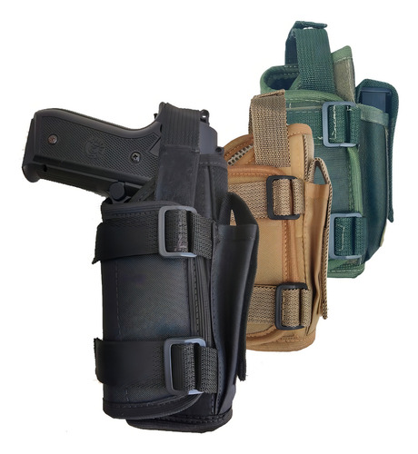 Funda táctica modular universal Molle, verde oliva, bronceado, coyote, guía para la mano derecha